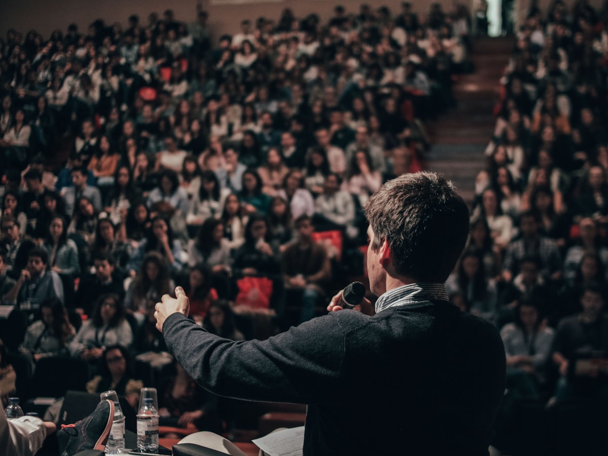 Educators at a conference